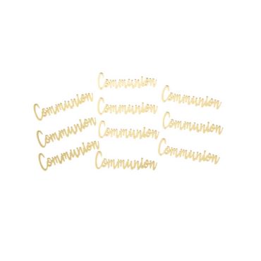 10 Décorations de table - Communion - Plexi Or 10 Décorations de table - Communion - Plexi Or