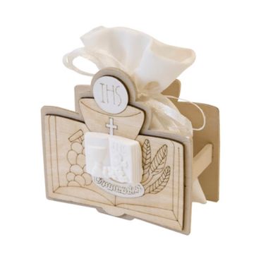 Sachet dans décor en bois - Communion | jourdefete.com Sachet dans décor en bois - Communion | jourdefete.com
