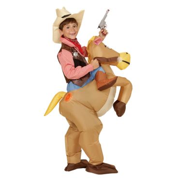 Cheval de cowboy gonflable avec chapeau pour Enfant Cheval de cowboy gonflable avec chapeau pour Enfant