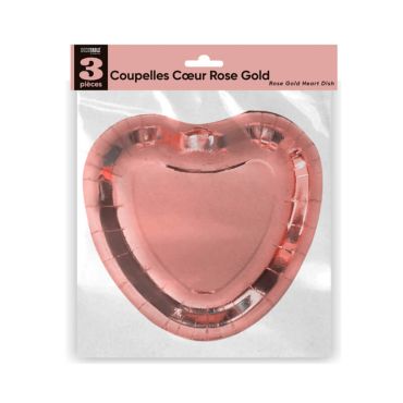 3 coupelles rose gold en forme de cœur | jourdefete.com 3 coupelles rose gold en forme de cœur | jourdefete.com
