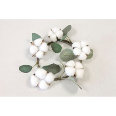 Couronne de fleurs de coton | joudefete.com Couronne de fleurs de coton | joudefete.com