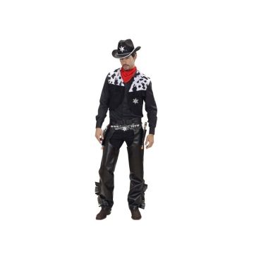 Déguisement de Cow Boy Noir Homme - Taille au Choix Déguisement de Cow Boy Noir Homme - Taille au Choix