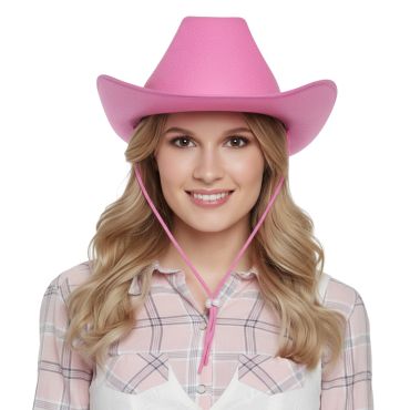 Chapeau cowgirl rose pour fête et déguisement | jourdefete.com Chapeau cowgirl rose pour fête et déguisement | jourdefete.com