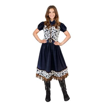 Femme déguisée en cowgirl avec robe western à imprimé vache | jourdefete.com Femme déguisée en cowgirl avec robe western à imprimé vache | jourdefete.com