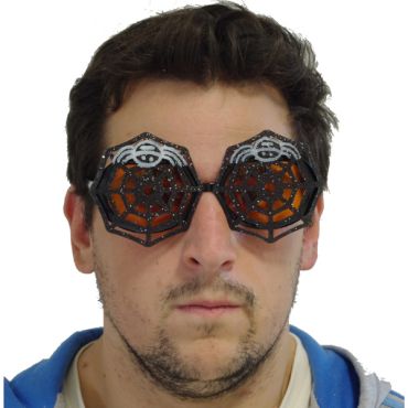 Lunettes Halloween Toile Araignées Paillettes