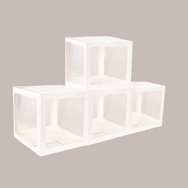 4 cubes blanc plastique et carton | jourdefete.com 4 cubes blanc plastique et carton | jourdefete.com