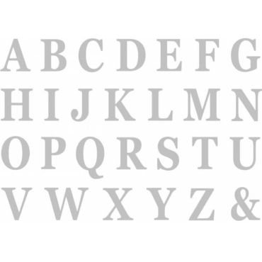 Set de 48 lettres adhésives argentées de 13,5 cm | jourdefete.com Set de 48 lettres adhésives argentées de 13,5 cm | jourdefete.com