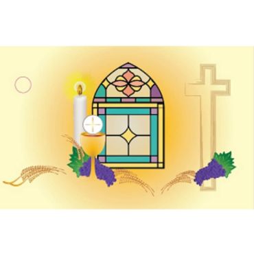 10 Étiquettes Porte-Noms Communion Vitrail 10 Étiquettes Porte-Noms Communion Vitrail