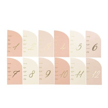 12 Marque-Tables - Collection Curve 12 Marque-Tables - Collection Curve