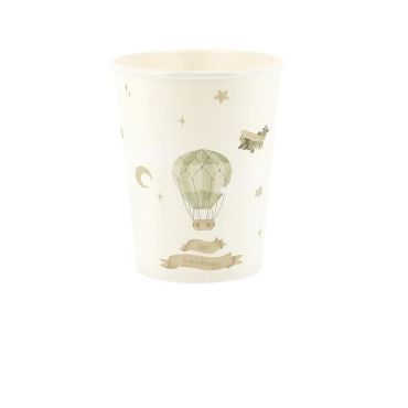 Gobelets carton 1er anniversaire thème montgolfière et étoiles pastel | jourdefete.com Gobelets carton 1er anniversaire thème montgolfière et étoiles pastel | jourdefete.com