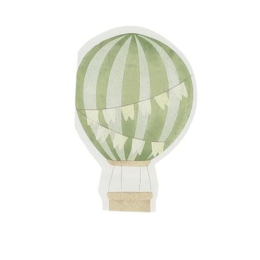 Serviettes montgolfière en papier vert amande pour déco de fête 1er anniversaire | jourdefete.com Serviettes montgolfière en papier vert amande pour déco de fête 1er anniversaire | jourdefete.com