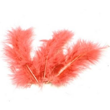 Sachet de 20 Plumes Décoratives - Corail