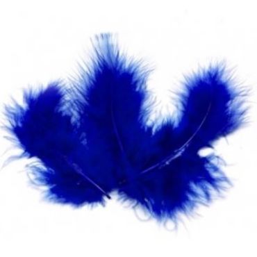 Sachet de 20 Plumes Décoratives - Bleu Roi Sachet de 20 Plumes Décoratives - Bleu Roi