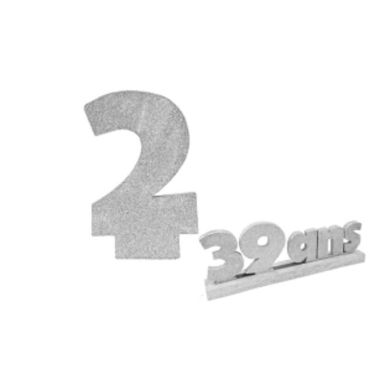 Chiffre 2 - Argent (12 cm) Chiffre 2 - Argent (12 cm)