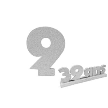 Chiffre 9 - Argent (12 cm) Chiffre 9 - Argent (12 cm)