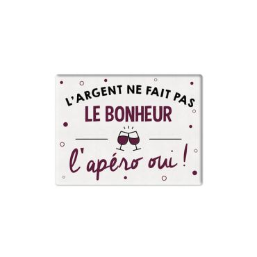 Un magnet idéal à poser sur le frigidaire, pour prouver que l'apéro fait le bonheur | jourdefete.com