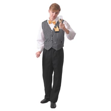 Deguisement Charleston Homme gilet raye noir et balnc avec un nœud papillon jaune | jourdefete.com Deguisement Charleston Homme gilet raye noir et balnc avec un nœud papillon jaune | jourdefete.com