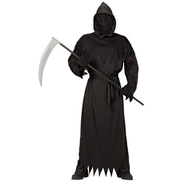 Costume Faucheuse Halloween noir avec capuche et faux de la mort | jourdefete.com Costume Faucheuse Halloween noir avec capuche et faux de la mort | jourdefete.com