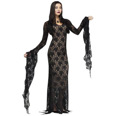 Un beau costume d'Halloween à l'effigie de Morticia Addams | jourdefete.com Un beau costume d'Halloween à l'effigie de Morticia Addams | jourdefete.com