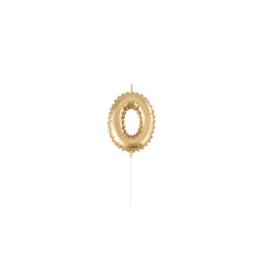 Bougie chiffre effet ballon mylar - Or - Chiffre au choix Bougie chiffre effet ballon mylar - Or - Chiffre au choix