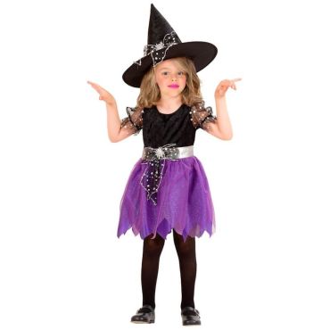 Un joli costume de sorcière violette pour votre fille pour sa tournée des bonbons d'Halloween | jourdefete.com Un joli costume de sorcière violette pour votre fille pour sa tournée des bonbons d'Halloween | jourdefete.com
