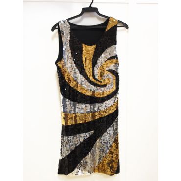 Déguisement Disco Robe Argent et Or - Dreamiz Déguisement Disco Robe Argent et Or - Dreamiz