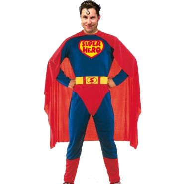 déguisement de superman avec cape et ceinture de super héro