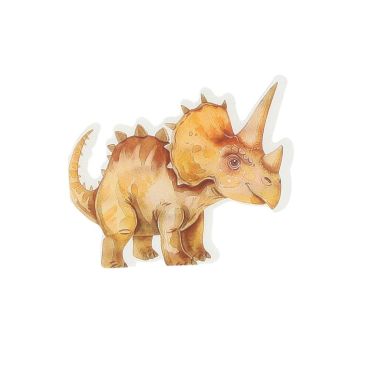 Serviettes anniversaire dinosaure Tricératops en forme découpée pour enfants | jourdefete.com Serviettes anniversaire dinosaure Tricératops en forme découpée pour enfants | jourdefete.com