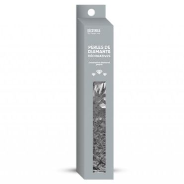 Confettis de table en perles de diamant argentées 75g pour décoration de fête et de réveillon chic | jourdefete.com