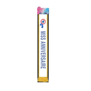 Écharpe de Miss "Miss Anniversaire" Bleue | jourdefete.com Écharpe de Miss "Miss Anniversaire" Bleue | jourdefete.com
