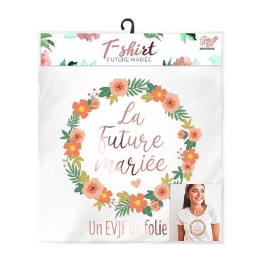 T-shirt Future Mariée EVJF avec imprimé floral | jourdefete.com