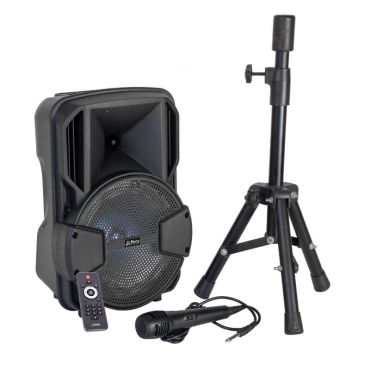 Enceinte portable avec support et micro filaire Enceinte portable avec support et micro filaire
