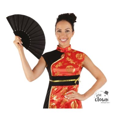 Éventail noir 40 cm élégant pour costume | jourdefete.com Éventail noir 40 cm élégant pour costume | jourdefete.com