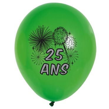 10 Ballons de Baudruche Anniversaire 25 ans 10 Ballons de Baudruche Anniversaire 25 ans