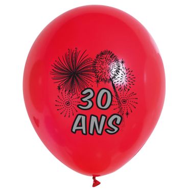 10 Ballons de Baudruche Multicolore Anniversaire 30 ans 10 Ballons de Baudruche Multicolore Anniversaire 30 ans