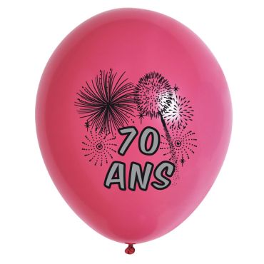10 Ballons de Baudruche Multicolore Anniversaire 70 ans 10 Ballons de Baudruche Multicolore Anniversaire 70 ans