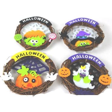 Couronne décorative d'Halloween - Modèle au choix Couronne décorative d'Halloween - Modèle au choix