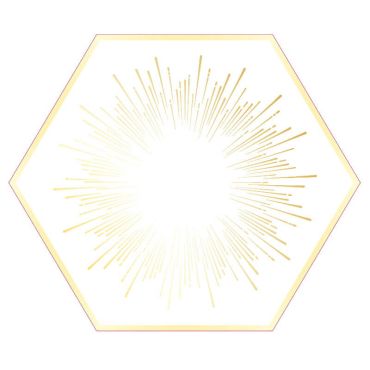 assiette hexagonale lets dance blanche et doree | jourdefete.com assiette hexagonale lets dance blanche et doree | jourdefete.com
