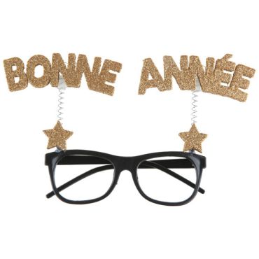 une paire de lunettes bonne année dorée | jourdefete.com une paire de lunettes bonne année dorée | jourdefete.com