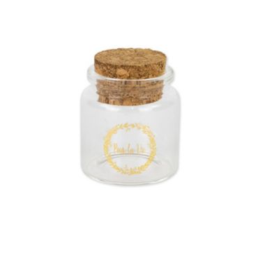 Fiole en Verre avec Bouchon en Liège - Pour La Vie - Or | jourdefete.com Fiole en Verre avec Bouchon en Liège - Pour La Vie - Or | jourdefete.com