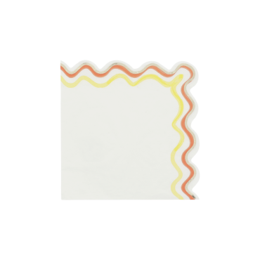 Serviettes Fizz Agrume crème, orange, jaune et or avec bord ondulé | jourdefete.com Serviettes Fizz Agrume crème, orange, jaune et or avec bord ondulé | jourdefete.com