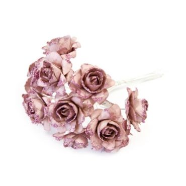 12 Fleurs Papier Pailletées - Rose Gold | jourdefete.com 12 Fleurs Papier Pailletées - Rose Gold | jourdefete.com