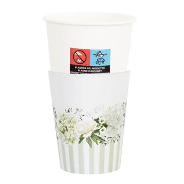 8 gobelets et 8 couvertures de la collection floral white et de 25 cl 8 gobelets et 8 couvertures de la collection floral white et de 25 cl
