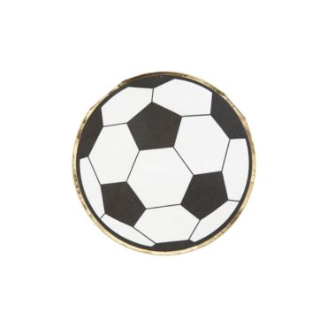 16 Serviettes - Football - Noir, Blanc et Or 16 Serviettes - Football - Noir, Blanc et Or