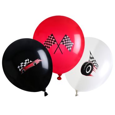 Ballons de fête avec motifs de voiture de course, drapeau à damier et pneu | jourdefete.com Ballons de fête avec motifs de voiture de course, drapeau à damier et pneu | jourdefete.com
