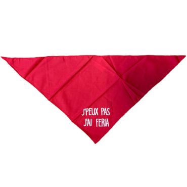 Foulard "J'peux pas j'ai féria" pour féria - Couleur Rouge | jourdefete.com Foulard "J'peux pas j'ai féria" pour féria - Couleur Rouge | jourdefete.com