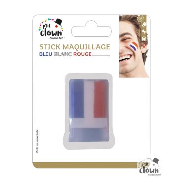 Stick maquillage bleu blanc rouge pour festivités | jourdefete.com