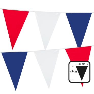Guirlande de fanions géants tricolore rouge, blanc et bleu 10m | jourdefete.com Guirlande de fanions géants tricolore rouge, blanc et bleu 10m | jourdefete.com