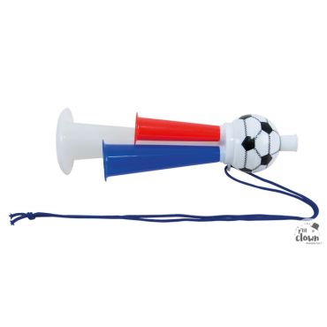 Trompette 3 cornets tricolores pour fêtes et événements | jourdefete.com Trompette 3 cornets tricolores pour fêtes et événements | jourdefete.com