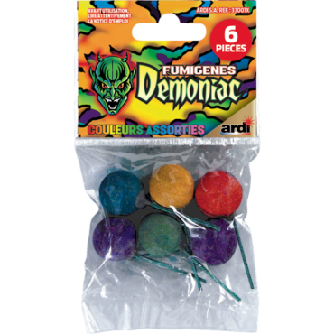 Fumigènes Demoniac en pack de 6 couleurs pour événements | jourdefete.com Fumigènes Demoniac en pack de 6 couleurs pour événements | jourdefete.com